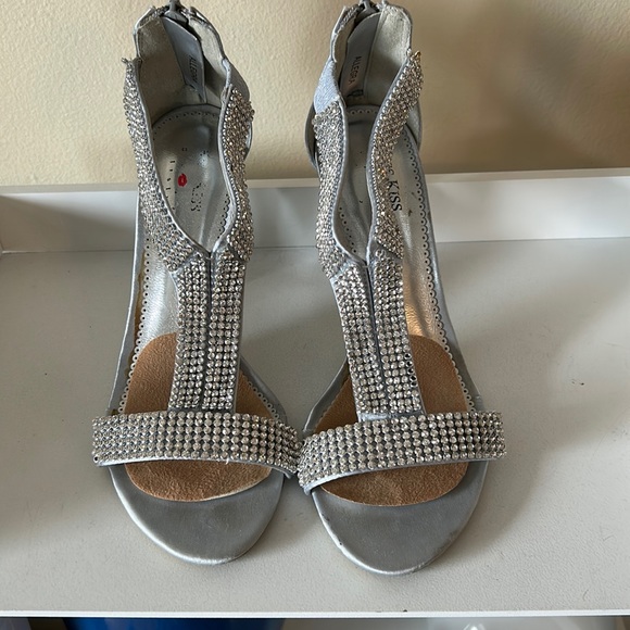 KISS KISS silver heels with crystals size 37 - Picture 2 of 12